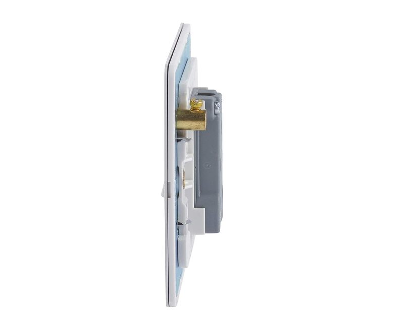 Schneider Electric Plate switch, Ultimate Screwless flat plate, 1-pole 2-way, screw terminals, IP20, white metal - GU1412-WPW