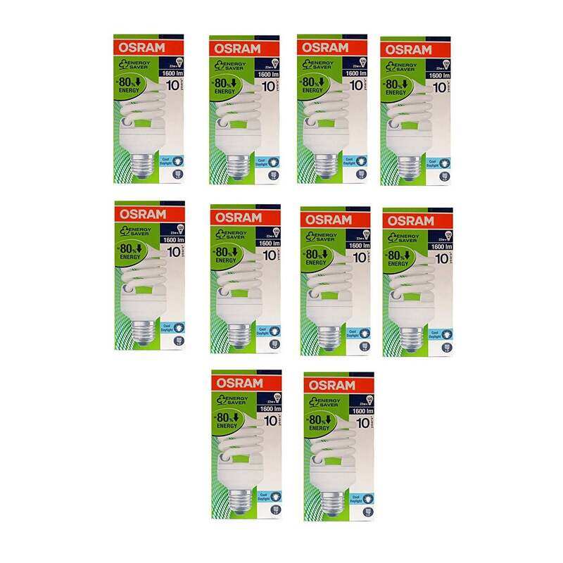 

OSRAM DULUXSTAR MINI TWIST 23W Daylight CFL Spiral Bulb E27 Base, 865 Cool Daylight