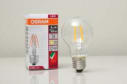 Osram Filament Retrofit Classic 4W LED Bulb, Screw base E27- 827 Warm White Lamp Pack Of 6