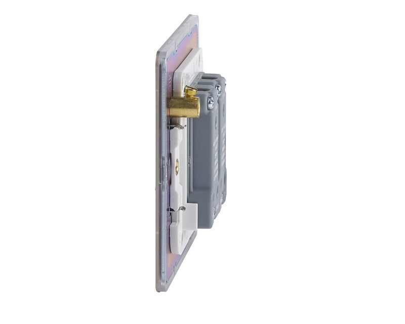 Schneider Electric Plate switch, Ultimate Screwless flat plate, 1-pole 2-way, screw terminals, IP20, pearl nickel - GU1422-WPN - Pack of 5