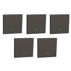 Schneider Electric Double Pole Switch with LED, AvatarOn C, 20A, 250V, 1 gang, dark grey - Pack of 5
