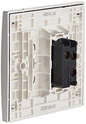 Schneider Electric KB31R_AS Vivace Silver - 2-way plate switch 1 gang 16AX - Pack of 5