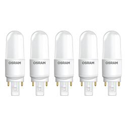 Osram 12W LED Bulb G24D 2-Pin base Warm White, 830/3000K - Pack of 5
