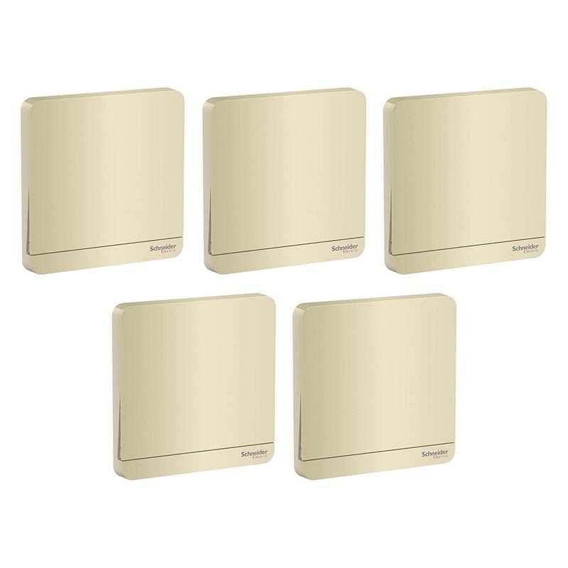 Schneider Electric E8331L2_WG AvatarOn Gold - 2-way plate switch 1 gang 16AX - Pack of 5