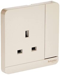 Schneider Electric E8315N_WG_G12 AvatarOn Gold - Single switched socket - 13 A - 230 V - 1 gang -Gold with Neon - Pack of 3
