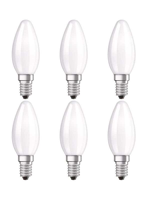 Osram Retrofit Classic B LED Bulb, 4W, E14, 6 Pieces, Warm White