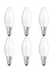 Osram Retrofit Classic B LED Bulb, 4W, E14, 6 Pieces, Warm White