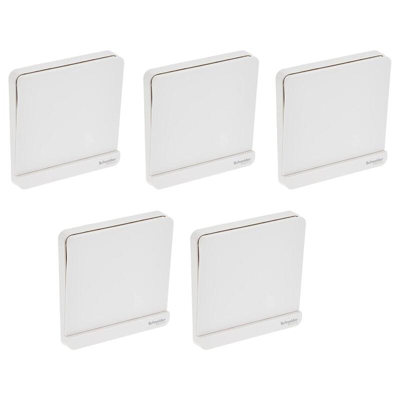 Schneider Electric E8331L2_WE AvatarOn White - 2-way plate switch 1 gang - 16AX - White - Pack of 5