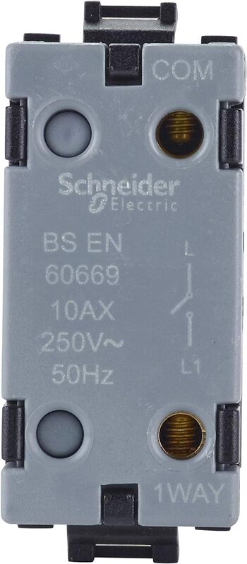 Schneider Electric Ultimate Grid system - 1-way switch module - 1 gang - black - GUG101MB