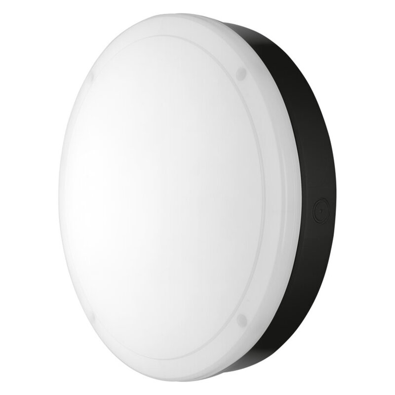 Ledvance IP65 Bulkhead 20 Watts 3000k Warm White, Black Round