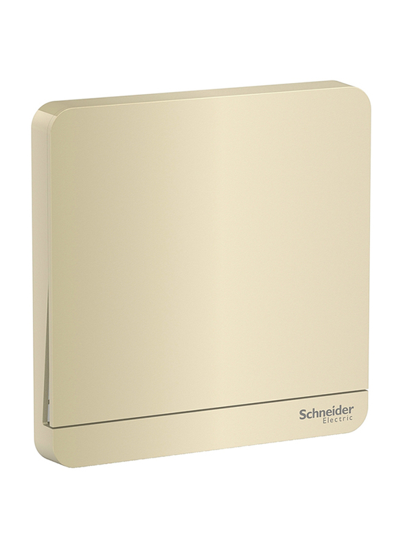Schneider Electric AvatarOn Gold - 16AX 1 Gang 2 Way Plate Switch, E8331L2_WG, Gold