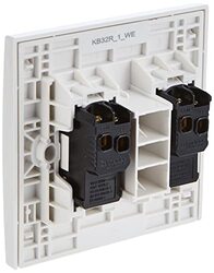Schneider Electric KB32R_1 Vivace White - 1-way plate switch 2 gang - 16AX - white - Pack of 3