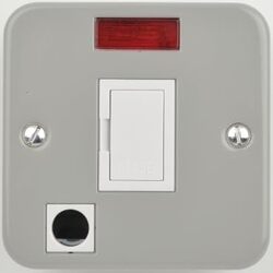 Schneider Electric Exclusive - fuse connection unit - neon indicator - 1 gang - grey - GMC13SPNF