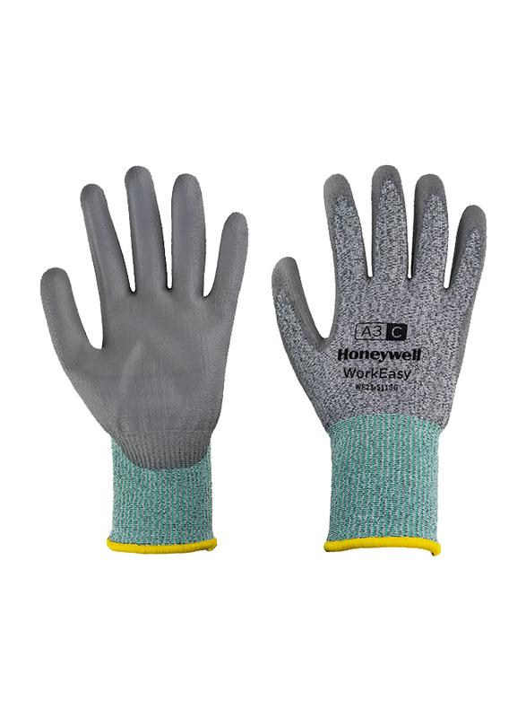 Honeywell Workeasy Mechanical & Cut Resistance Level A3/C Protective Gloves, WE23-5113-G9, Grey, Large