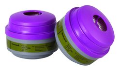 Honeywell North 75SCP100L Combination Gas and Vapor Cartridge with P100 Particulate Filter, Purple (1 Pair)