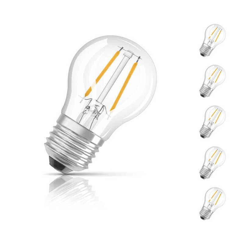 

Osram Filament Retrofit Classic 4W LED Bulb, Screw base E27- 827 Warm White Lamp Pack Of 6