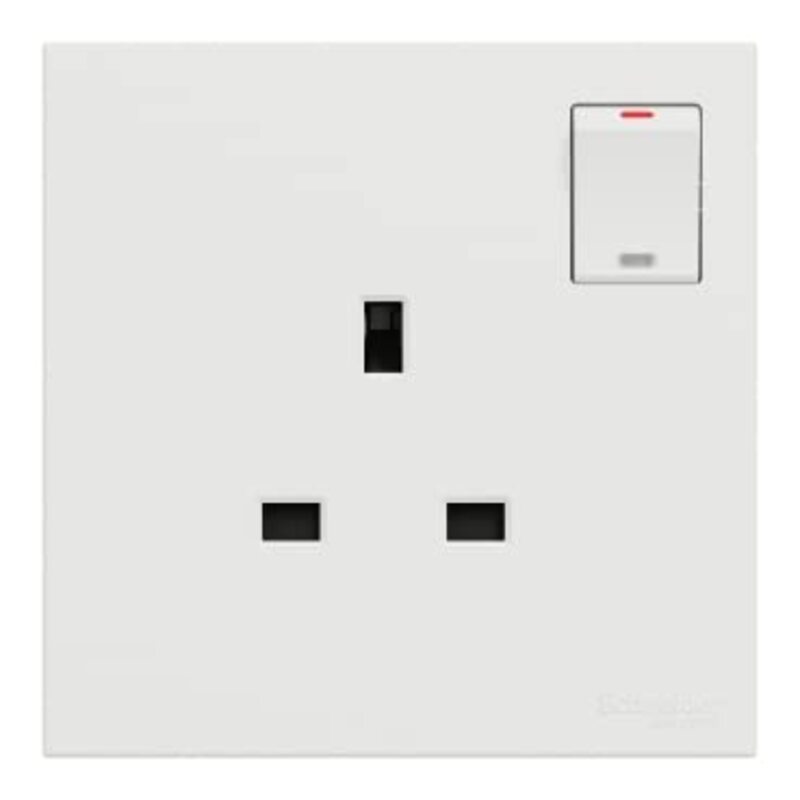 Schneider Electric Avataron C Switched Socket E8715_WE, 1 Gang, 13A White 250 V