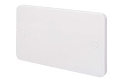 Schneider Electric Lisse - White moulded - blank plate - 2 gangs - matt white - GGBL8020S