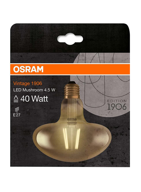 Osram 1906 Mushroom Shape Vintage LED Lamp, 40W, Warm White