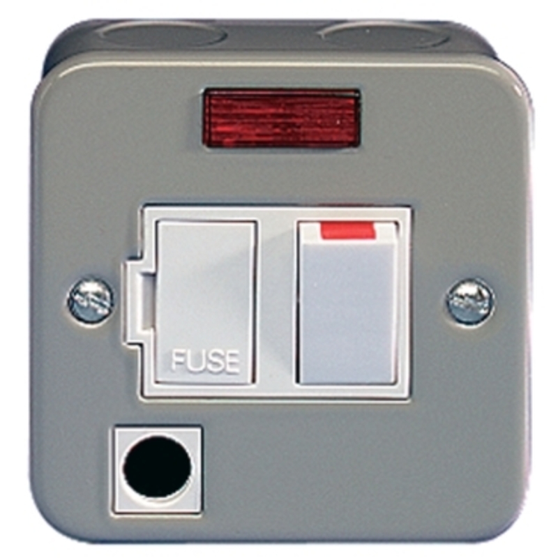 Schneider Electric Exclusive - fuse connection unit - neon indicator - 1 gang - grey - GMC13SSPNF