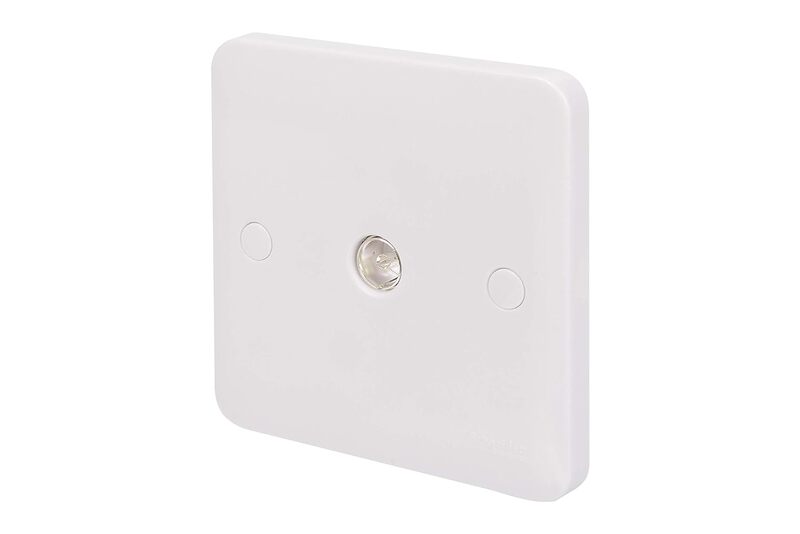 Schneider Electric Lisse Square edge white moulded - TV/FM socket - GGBL7010S