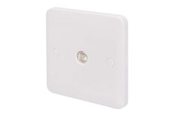 Schneider Electric Lisse Square edge white moulded - TV/FM socket - GGBL7010S