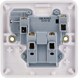 Schneider Electric Lisse Uk Standard Switch Socket White, 1 Gang 13A 86 mm, Bs 1363-2 Standard - Pack of 5