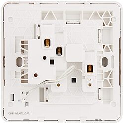 Schneider Electric E8315N_WE_G12 AvatarOn White - Single switched socket - 13 A - 230 V - 1 gang -White with Neon - Pack of 3