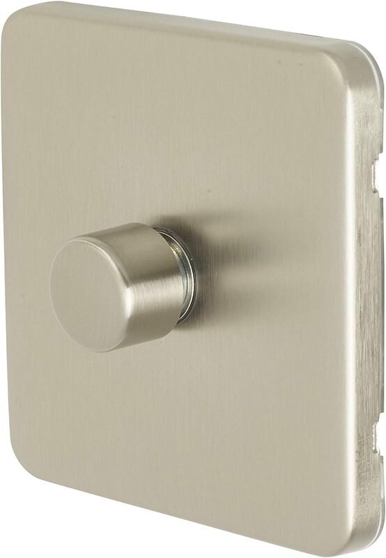 Schneider Electric Lisse - Universal Dimmer - 1 gang 2 way LED - 100W Stainless Steel - GGBL6012LMSSS