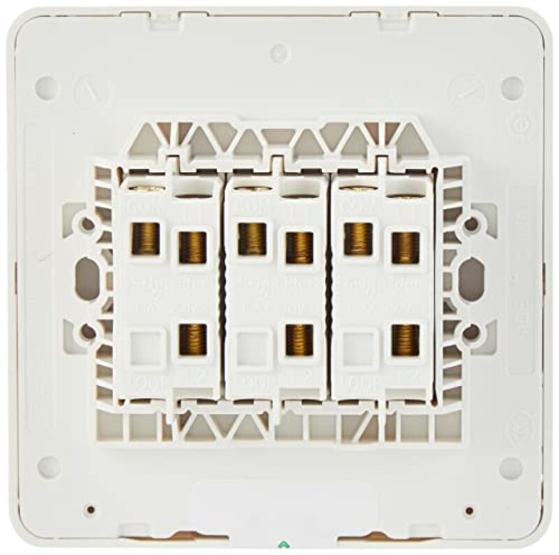 Schneider Electric Avataron White - 2-Way Plate Switch 3 Gang - 16Ax - White - Pack of 3