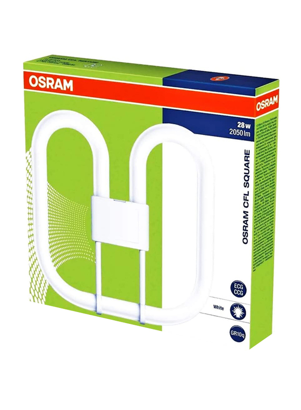 Osram Square Butterfly Lamp CFL Bulb, 28W, 4 Pin, Cool White