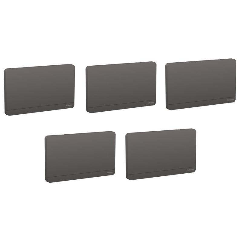 

Schneider Electric AvatarOn, 2G Blank Plate, Dark grey (Model Number -E8330TX_DG) - Pack of 5