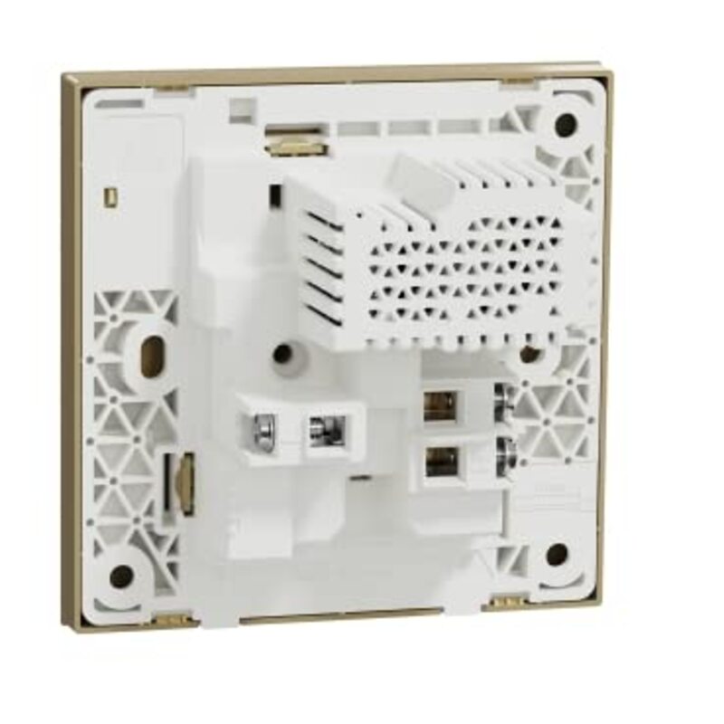 Schneider Electric Avataron C Switch Socket E8715USB_WG, 1 Gang, 13A Wine Gold 2.1A Two Port USB