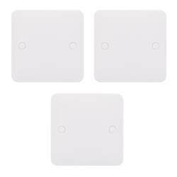 Schneider Electric Lisse - White moulded - blank plate - 1 gang - matt white - GGBL8010S - Pack of 3