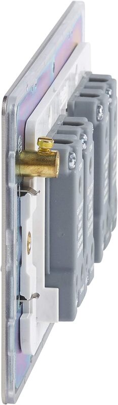 Schneider Electric Ultimate Screwless flat plate - rocker plate switch - 4 gangs - pearl nickel - GU1442WPN