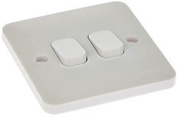 Schneider Electric Ggbl1022 Lisse Plate Switch, 2 Gang, Way, 10Ax, White - Pack of 5