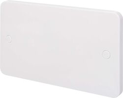 Schneider Electric Lisse - White moulded - blank plate - 2 gangs - matt white - GGBL8020S - Pack of 5