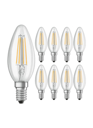 Osram Filament Classic B 40 Non-Dimmable LED Bulb, 4W, E14, 2700K, 10 Pieces, Warm White