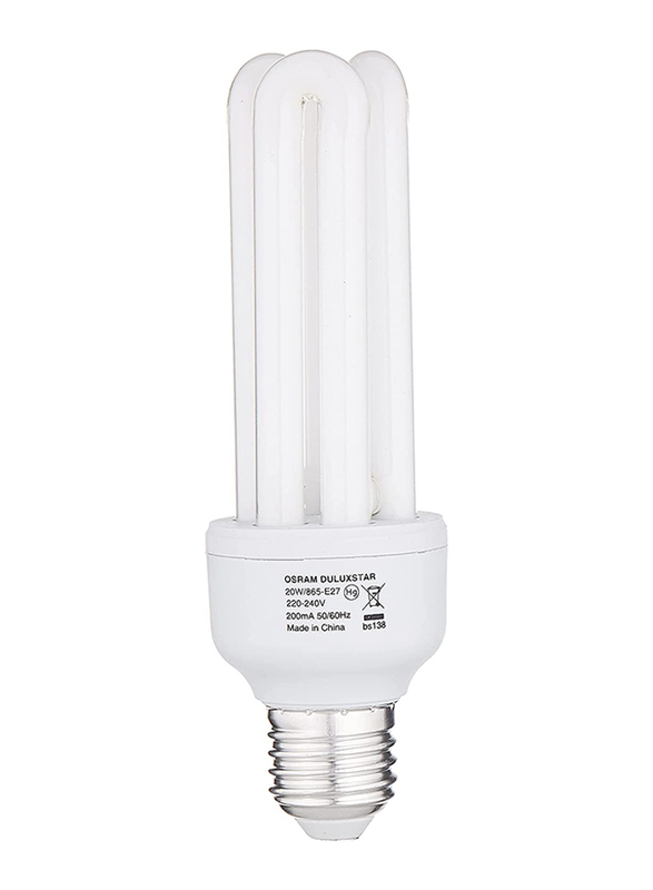 Osram Duluxstar Energy Saver CFL Bulb, 20W, E27, T4, Daylight White