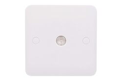 Schneider Electric Lisse Square edge white moulded - TV/FM socket - GGBL7010S