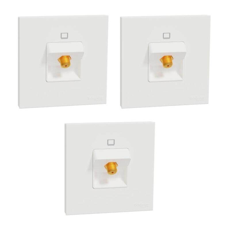 

Schneider Electric TV socket, AvatarOn C, complete product, F-Type, IP20, white - Pack of 3