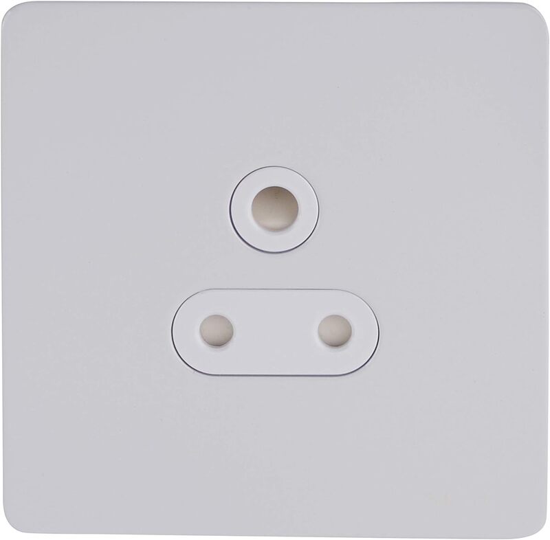 Schneider Electric Ultimate Screwless flat plate - unswitched socket - 1 gang - white metal - GU3480WPW