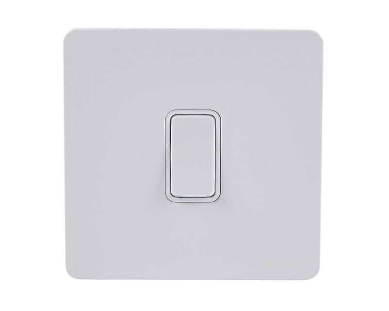 Schneider Electric Plate switch, Ultimate Screwless flat plate, 1-pole 2-way, screw terminals, IP20, white metal - GU1412-WPW