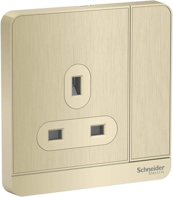 

Schneider Electric AvatarOn E8315_GH_G12 switched socket 3P 13A 250V Metal Gold Hairline