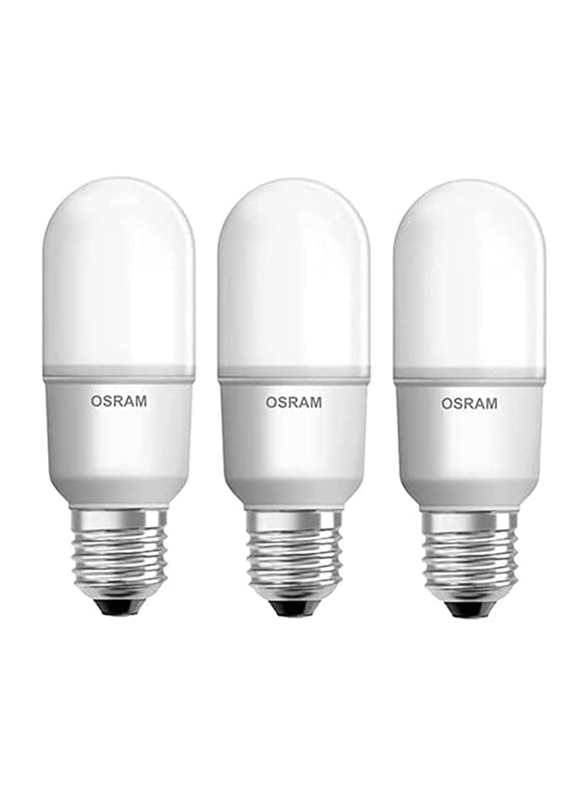 Osram Value Stick Frosted LED Bulb, 10W, E27, 2700K, 3 Pieces, Warm White