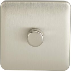 Schneider Electric Lisse - Universal Dimmer - 1 gang 2 way LED - 100W Stainless Steel - GGBL6012LMSSS