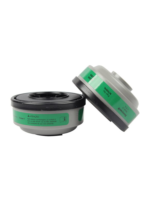 Honeywell North Ammonia & Methylamine Plastic Universal Respirator Cartridges, N75004L, Green, 2 Piece