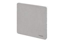 Schneider Electric Ultimate Screwless Flat Plate - blank Plate - 1 gang - stainless steel - GU8410-SS - Pack of 3