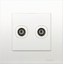 Schneider Electric 2 Gang TV Coaxial Outlet - KB32TV
