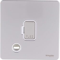 Schneider Electric Ultimate Screwless flat plate - unswitched fused connection - pearl nickel - GU5403WPN
